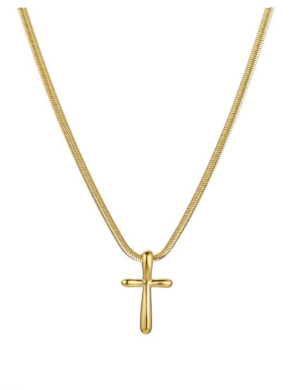 *BRAND New* Hey Harper Gold Polished Cross Pendant Necklace